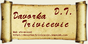Davorka Trivičević vizit kartica